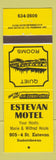 Matchbook Cover - Estevan Motel SK