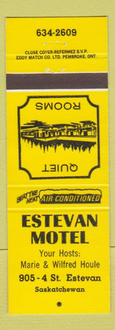 Matchbook Cover - Estevan Motel SK