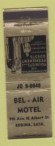 Matchbook Cover - Bel Air Motel Regina SK