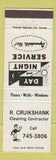 Matchbook Cover - R Cruikshank Cleaning Canada