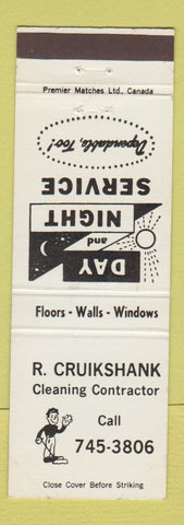 Matchbook Cover - R Cruikshank Cleaning Canada