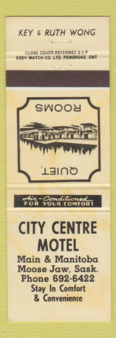 Matchbook Cover - City Centre Motel Moose Jaw SK