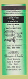 Matchbook Cover - Auberge Riviere Quelle Motel QC