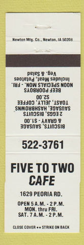 Matchbook Cover - Five to Two Cafe