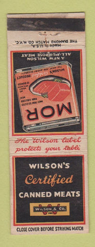 Matchbook Cover - Wilson's Canned Meats Mor WEAR