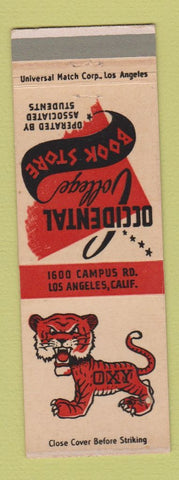 Matchbook Cover - Occidental College Tigers Los Angeles CA