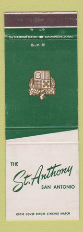 Matchbook Cover - St Anthony Hotel San Antonio TX