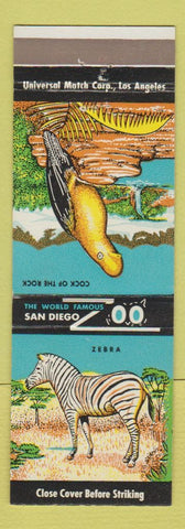Matchbook Cover - San Diego Zoo CA Cock of the Rock Zebra