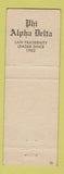 Matchbook Cover - Phi Alpha Beta Law Fraternity