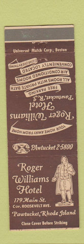 Matchbook Cover - Roger Williams Hotel Pawtucket RI #1