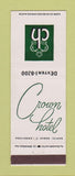 Matchbook Cover - Crown Hotel Providence RI