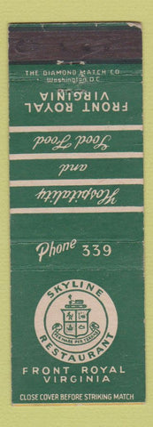Matchbook Cover - Skyline Restaurant Front Royal VA WEAR