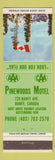 Matchbook Cover - Pinewoods Motel Banff AB