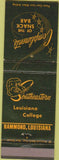 Matchbook Cover - Southwestern Louisiana College Hammond LA
