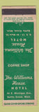 Matchbook Cover - The Williams House Hotel Battle Creek MI