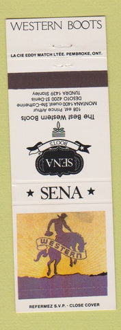 Matchbook Cover - Sena Western Cowboy Boots St Denis Ste Catherine