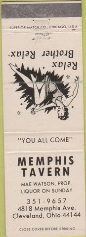Matchbook Cover - Memphis Tavern Cleveland OH girlie