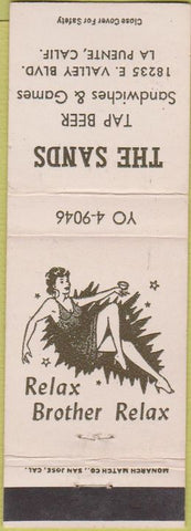 Matchbook Cover - The Sands La Puente CA girlie