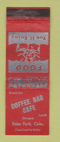 Matchbook Cover - Coffee Bar Cafe Estes Park Colorado WEAR