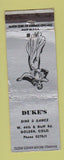 Matchbook Cover - Duke's Golden Colorado POOR