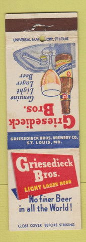 Matchbook Cover - Griesedieck Bros Beer St Louis MO WORN