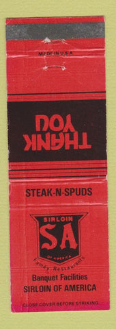 Matchbook Cover - Sirloin of America WEAR