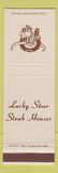 Matchbook Cover - Lucky Steer Steak Houses