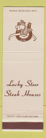 Matchbook Cover - Lucky Steer Steak Houses