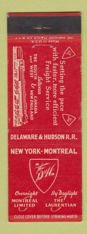 Matchbook Cover - Delaware & Hudson Railroad WEAR