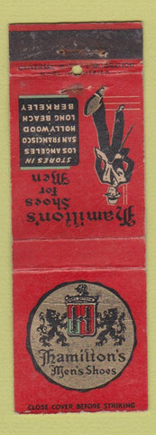 Matchbook Cover - Hamilton Men's Shoes Los Angeles Long Beach CA WORN