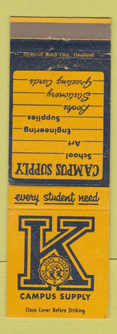 Matchbook Cover - Kent State University Campus Supply