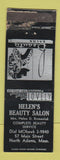 Matchbook Cover - Helen's Beauty Salon North Adams MA WORN