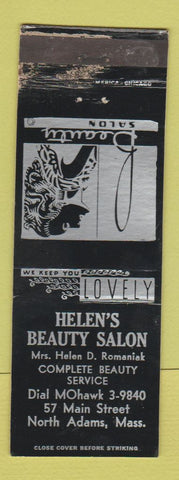 Matchbook Cover - Helen's Beauty Salon North Adams MA WORN