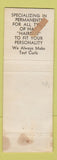 Matchbook Cover - Helen's Beauty Salon North Adams MA WORN