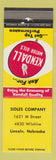 Matchbook Cover - Kendall oil gas Sidles Lincoln NE WEAR