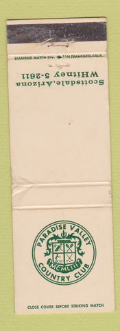Matchbook Cover - Paradise Valley Country Club Scottsdale AZ WORN