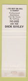 Matchbook Cover - Harold Olson Real Estates Marysville CA WEAR