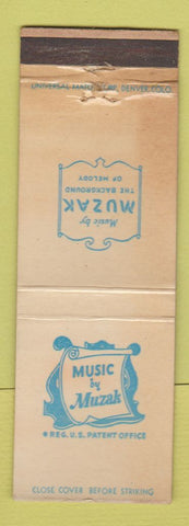 Matchbook Cover - Muzak Music KFEL Radio Denver Colorado WORN