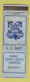 Matchbook Cover - US Navy Supply Depot Canteen Seattle WA POOR