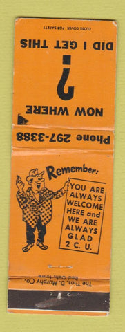 Matchbook Cover - Rebel Inn Haigler NE WEAR