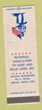 Matchbook Cover - National Association Right to Keep Bear Arms Medford OR
