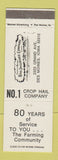 Matchbook Cover - Hail Insurance Company Des Moines IA