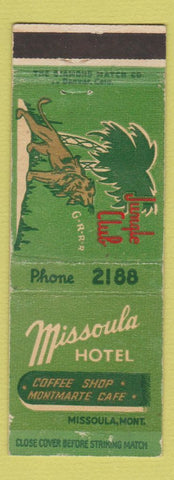 Matchbook Cover - Missoula Hotel MT WEAR