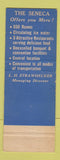 Matchbook Cover - Seneca Cocktail Lounge Hotel Seneca Rochester NY