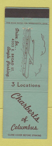 Matchbook Cover - Charberts of Columbus OH sandwiches