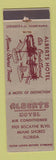 Matchbook Cover - Alberts Hotel Miami Shores FL
