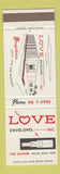 Matchbook Cover - Love Envelopes Dallas TX