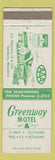 Matchbook Cover - Greenway Motel Salisbury MD