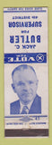 Matchbook Cover - Jack Butler for Supervisor 4th District WORN