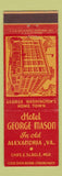Matchbook Cover - Hotel George Mason Alexandria VA